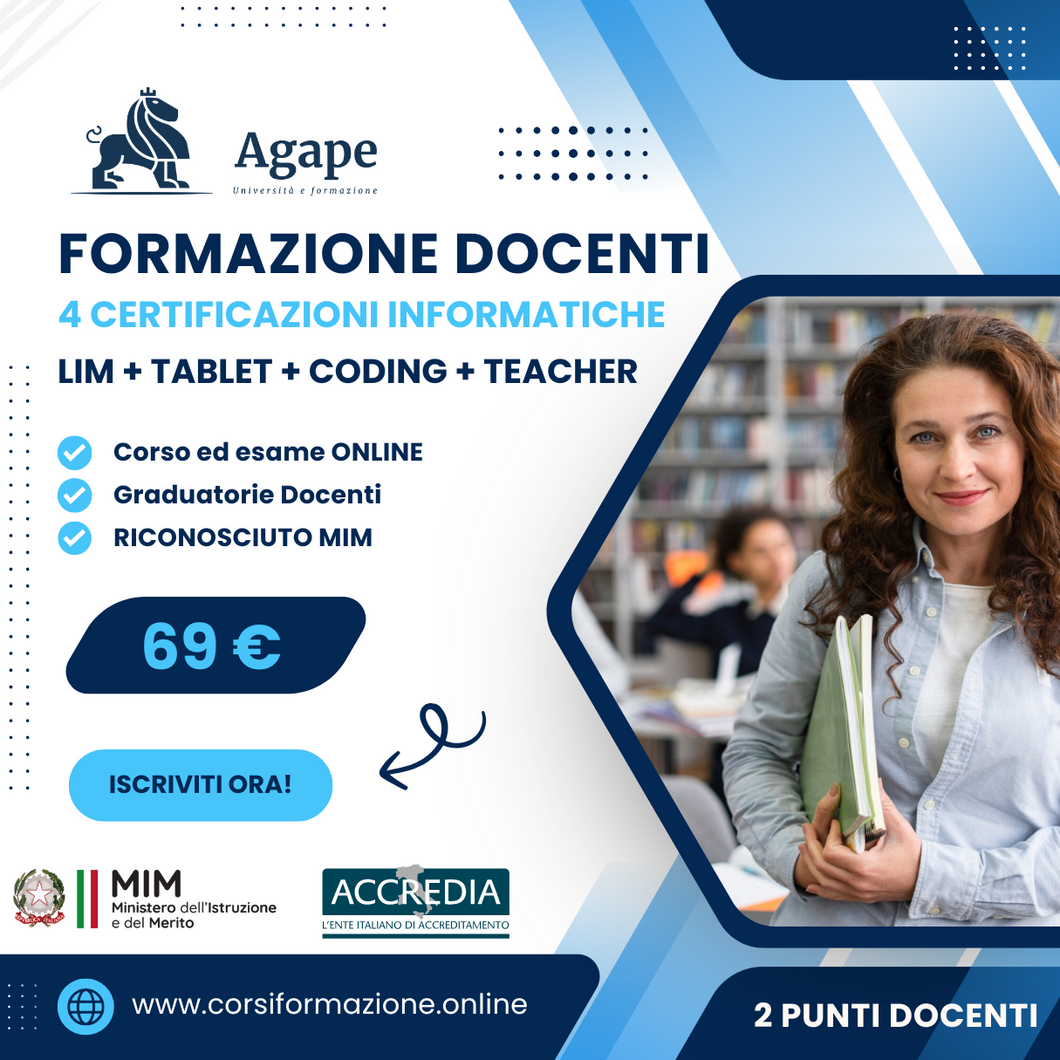 Offerta Pacchetto Corsi 2 Punti Docenti LIM TABLET CODING FORTEACHER